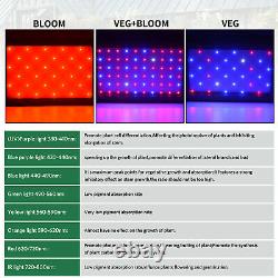 1 2 3 4pcs LED Grow Light Panel 1000W Full Spectrum Indoor VEG Bloom Dual Switch