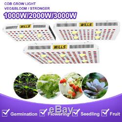 1000/2000/3000W COB LED Grow Light Full Spectrum Veg Flower Indoor Hydro Medical