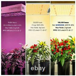 1000W /2000With4000W led grow light Samsung full spectrum for indoor veg flower