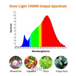 1000W Dimmable LED Grow Light Lamp Full Spectrum for All Indoor Plant Veg Flower