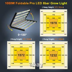 1000W Foldable LED Grow Light Pro 8Bar Indoor Commercial Medical Lamp Veg Flower