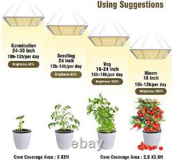 1000W LED Grow Light Full Spectrum Hydroponic Indoor Plant Veg Flower Samsung IR