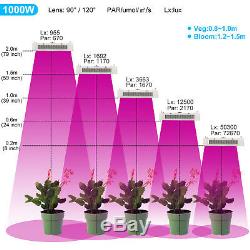 1000W LED Grow Light Lamp for Indoor Hydroponic Veg Flower Plant Full Spectrum