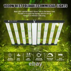 1000W Pro 8Bar Foldable LED Grow Light Commercial Medical Lamp VS Fluence/Gavita