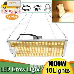 10X 1000W LED Grow Light Full Spectrum Sunlike Indoor Veg Flower Plant Lamp Kit