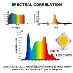 1500W COB Led Grow Light Lamp Dimable Full Spectrum UV IR For Medicals Herbs Veg