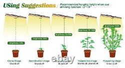 1500W LED Grow Light 360-LEDs Bars Wideband Full Spectrums for Veg Flower plants
