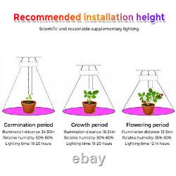 1600W 240LED Grow Light Lamp Full Spectrum Indoor Plants Veg Flower Timer Remote