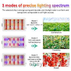 1600W 240LED Grow Light Lamp Full Spectrum Indoor Plants Veg Flower Timer Remote