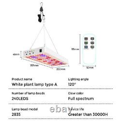 1600W 240LED Grow Light Lamp Full Spectrum Indoor Plants Veg Flower Timer Remote