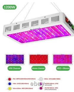 2 Pack EXLENVCE EXE-1200TW LED Grow Light Full Spectrum for Indoor Plants Veg
