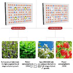 2000W 4XCOB Cree LED Grow Light Full Spectrum For Indoor Plants VEG Flower Bloom