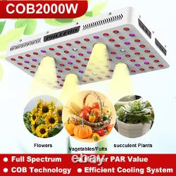 2000W 4XCREE COB Led Grow Light Lamp Full Spectrum UV IR For Medicals Herbs Veg