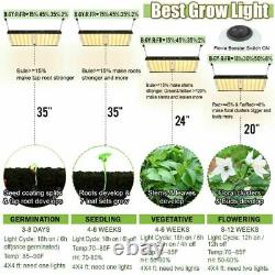 2000W DUAL Full Spectrum LED Grow Light Veg Flower for Home Indoor Plant IP65