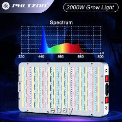 2000W Full Spectrum LED Grow Lights for Indoor Plants Hydroponic Veg Bloom Light