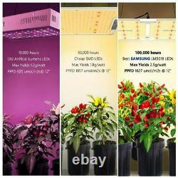 2000W LED Grow Light Samsung led LM301B All Stage Veg Flower Indoor Hydroponics