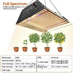 2000W LED Grow Light Sunlike Full Spectrum VEG BLOOM Growing Kit Hydroponics
