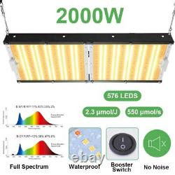 2000W LED Grow Light Sunlike Full Spectrum for Indoor Plants Veg & Bloom Switch