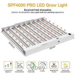 2024 New SPF4000 PRO 400W LED Grow Light 5x5ft Coverage with Veg & 400W PRO