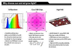 2500W Cree COB LED Grow Light Veg/Bloom for Indoor Hydroponic Greenhouse Plants