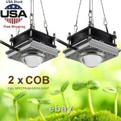2PCS 3000W COB LED Grow Light Full Spectrum Hydroponic For Plant Veg Flower Lamp