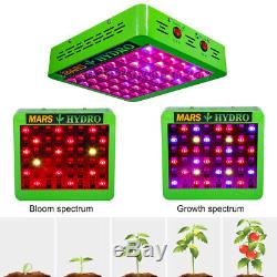 2PCS Mars Hydro Reflector 300W Led Grow Light Panel Lamp Indoor Plant Veg Bloom
