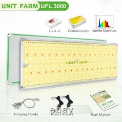 2PCS Unit Farm UFL 3000W LED Grow Light Full Spectrum Indoor Plant Veg Flower IR