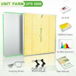 2PCS Unit Farm UFS 3000W LED Grow Light Full Spectrum Veg Bloom for Hydroponics