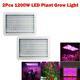 2pc 1200w Led Plant Grow Light Full Spectrum Lamp Indoor Veg Bloom Plant Flower