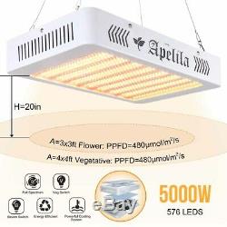 2pcs 8000W LED Grow Light Full Spectrum Indoor Hydroponic Veg Flower Plant 3500K