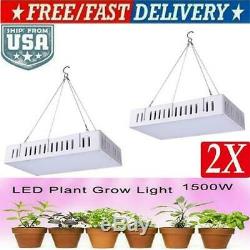 2x 1500W LED Grow Light Lamp Double Chip Full Spectrum Medical Indoor Plant Veg