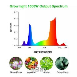 2x 1500W LED Grow Light Lamp Double Chip Full Spectrum Medical Indoor Plant Veg