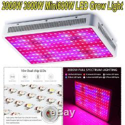 3000W 2000W LED Grow Light Hydro Full Spectrum Veg Indoor Plant Lamp Panel Bloom