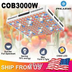 3000W 6XCree COB LED Grow Light Plant Lamp Full Spectrum Hydroponic Veg Flower