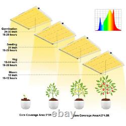 3000W LED Grow Light 5X5ft Full Spectrum for Indoor Plant Veg Flower Dimmable