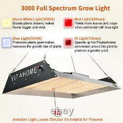 3000W LED Grow Light Full Spectrum Home Tent Kit Indoor Veg Flower Greenhouse