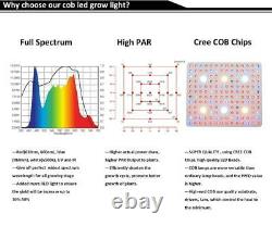 3PCS 1000W LED COB Grow Light CREE Full Spectrum VEG/Bloom Switch For Greenhouse