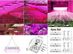 4 PCS 1500W LED Grow Light Full Spectrum For All Indoor Plant Veg Flower Bloom