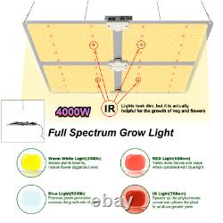 4000W LED Grow Light Full Spectrum Indoor Plants Veg Flower Kit with LM301 Led