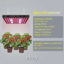 420W COB LED Grow Light, Full Spectrum Plant Grow Lamp with Daisy Chain Veg and