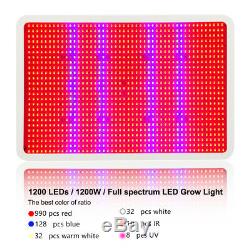 600W-1200W LED Grow Light Panel Indoor Plant Full Spectrum Hydro Lamp Veg Flower