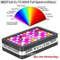 600W Full Spectrum LED Plant Grow Light Reflector for Hydroponics Veg Bloom
