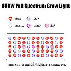 600W LED Grow Light Plant Lamp kit Daisy Chain for Indoor Hydroponics Veg Flower