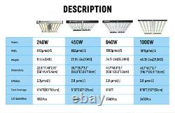 640W 1000W LED Grow Lights Full Spectrum Indoor Hydroponic Veg Flower Plant Lamp