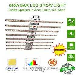 640W 8 Bars Full Spectrum Samsung LED Grow Light Hydroponics Kits VS Fluence/CMH