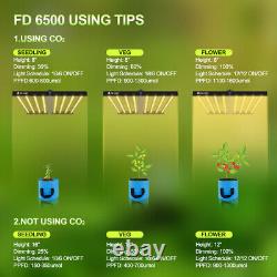 640W Foldable LED Grow Plant Light Full Spectrum 8Bars Indoor Medical Veg Flower
