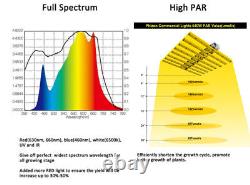 640W LED Full Spectrum Samsung Grow Bar Light Veg Bloom Indoor Hydroponics Plant