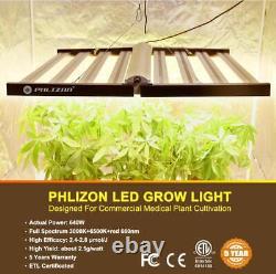 640W LED Grow Light Bar SamsungLM301B Full Spectrum Indoor Medical Commercial UL