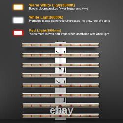 640W LED Grow Light Bars Commercial High PPFD 660nm Red UV IR Hydroponics VEG