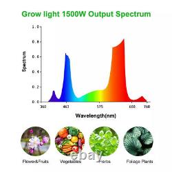 6X 1500W LED Grow Light Lamp Double Chip Full Spectrum Medical Indoor Plant Veg